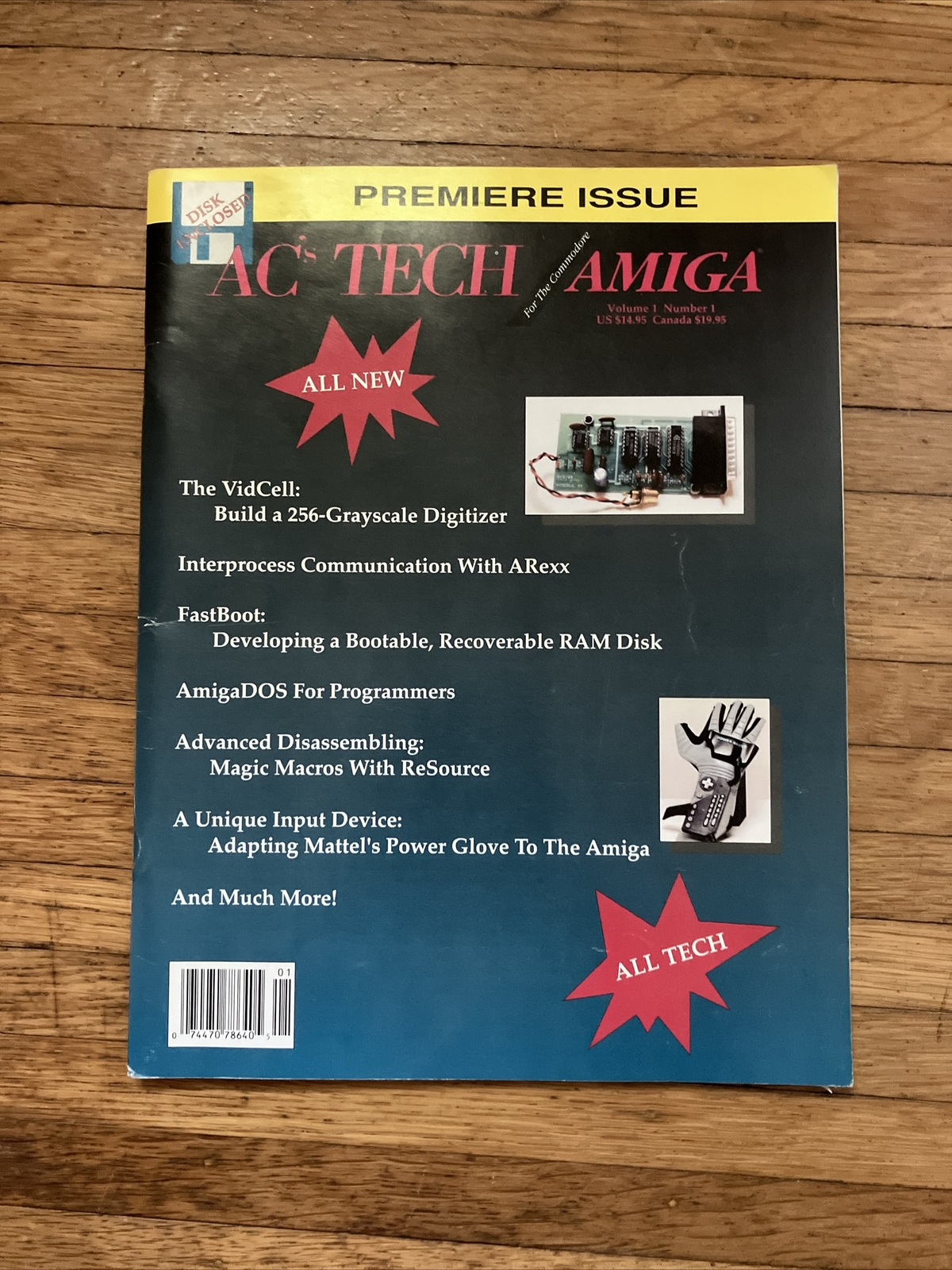 AC's TECH for The Commodore AMIGA Premiere Issue Vol 1 No 1 w/ Original Disk