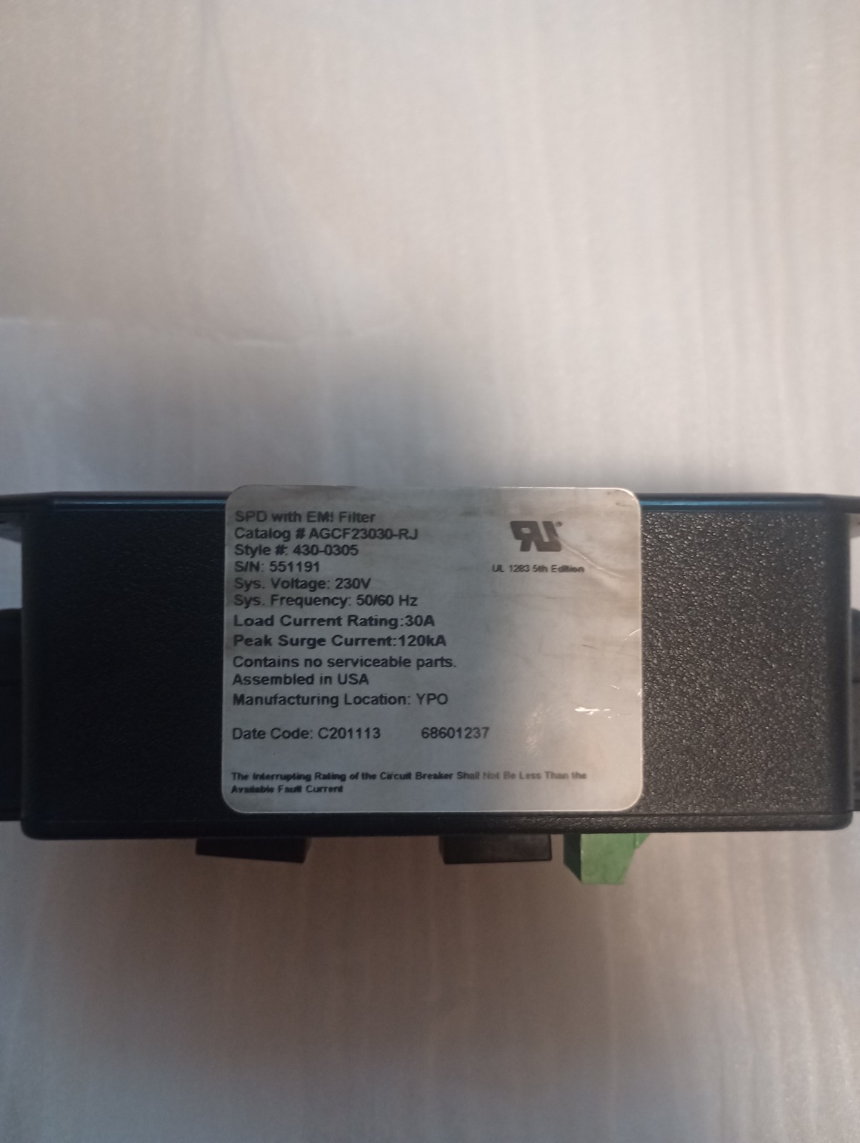 EATON AEGIS Ctitical Filter, SPD with EMI Filter AGCF23030-RJ