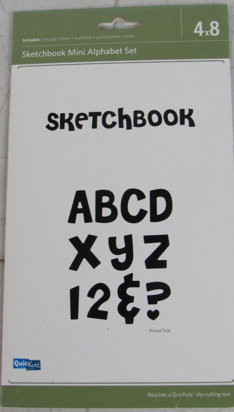 QuicKutz, Sketchbook All-on-One 4x8 Mini Alphabet Set 4x8-SKETCHBK-M