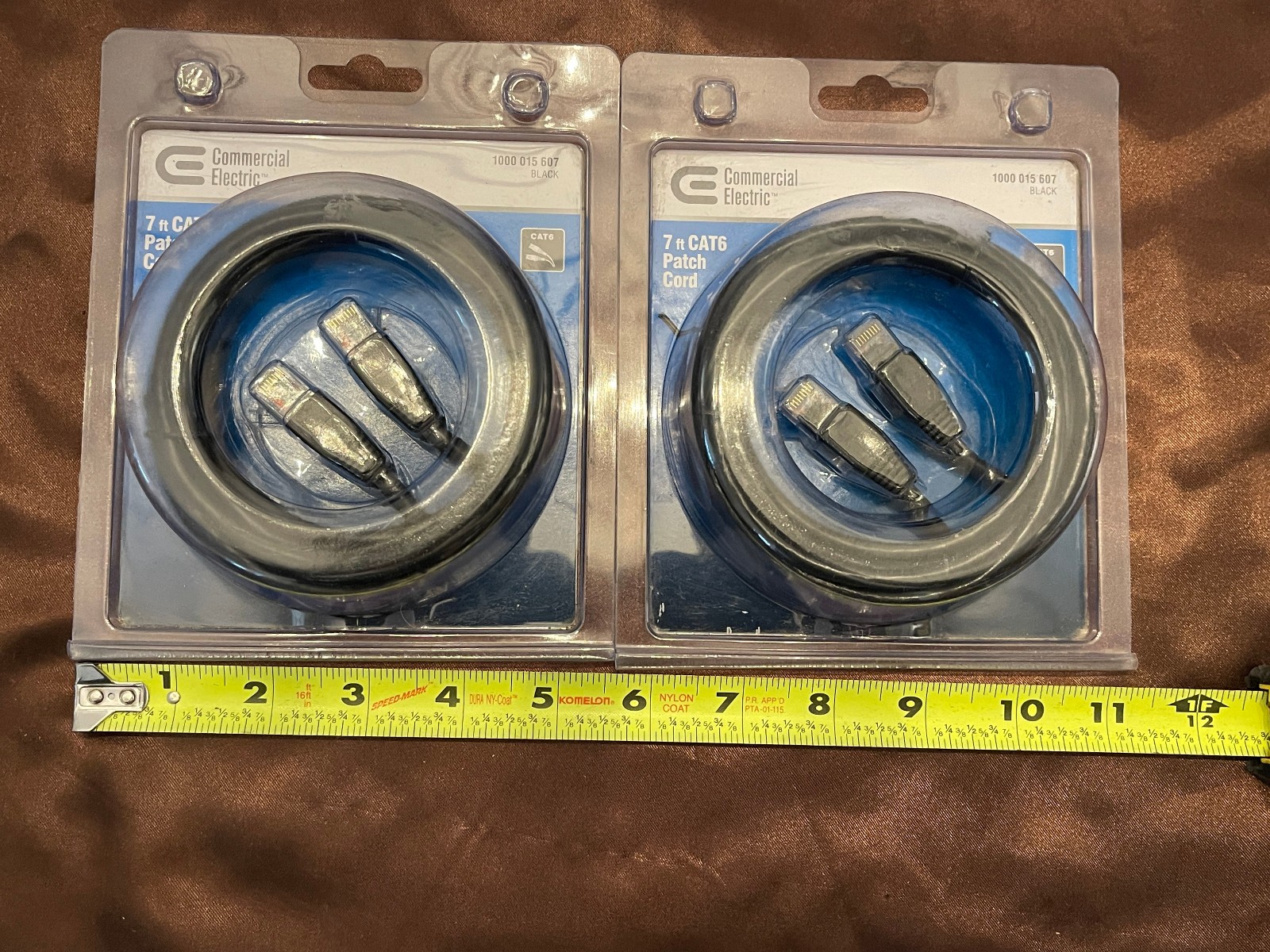 7 foot CAT6 Patch Cord Black 2 pack Commercial Electric