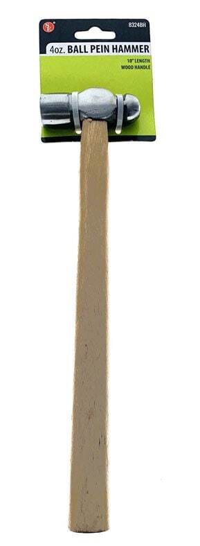 10”/4 oz Ball Pein Hammer, Hard Wooden Handle