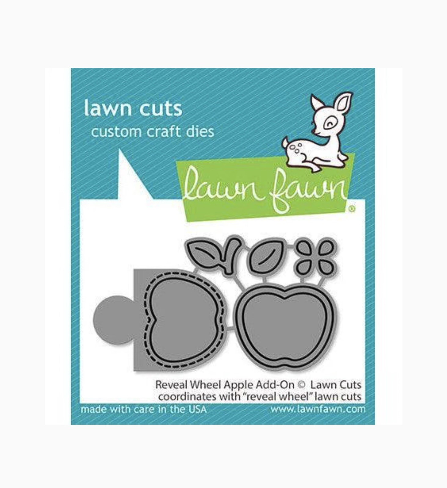 Lawn Fawn - Lawn Cuts - Dies - Reveal Wheel Apple Add On