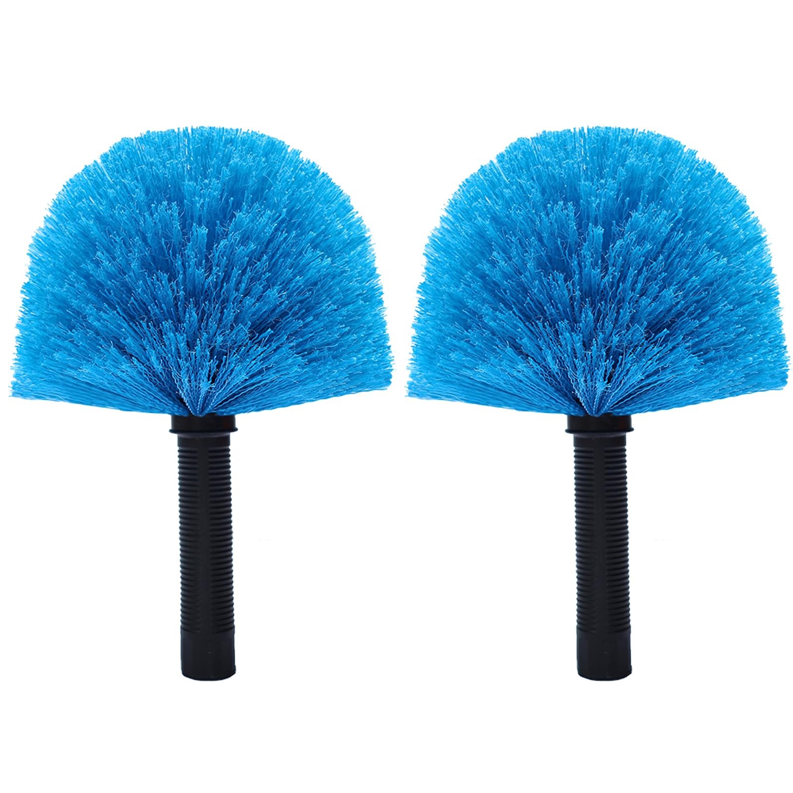 2 Pack Blue Robust Cobweb Duster Head Brush//Superior Twist-On Web Cleaning Tool