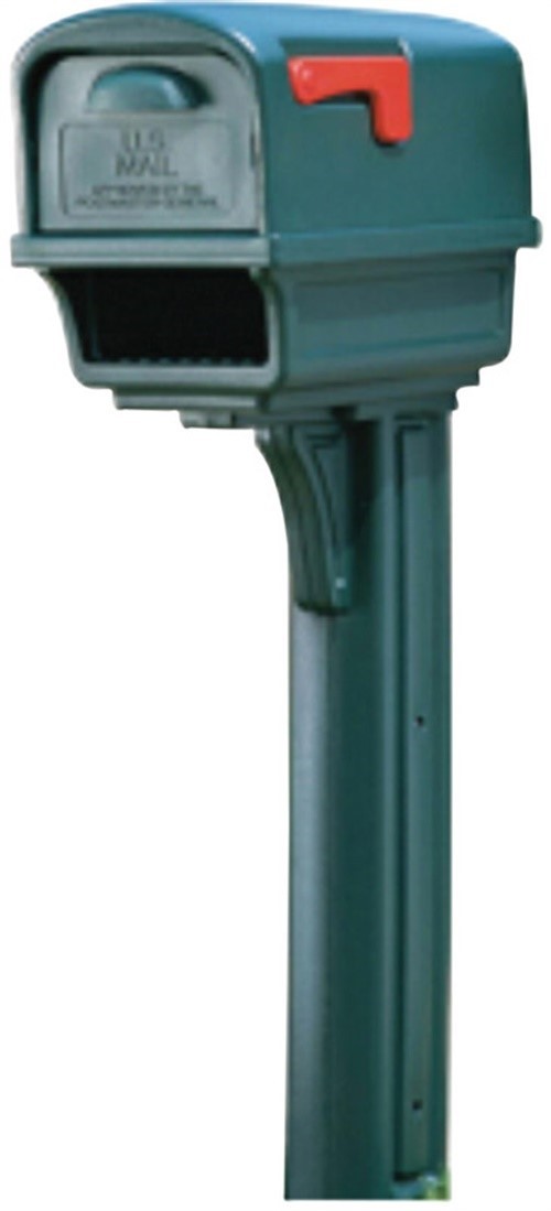 Architectural Mailboxes Gentry Classic Plastic Post Mount Green Mailbox