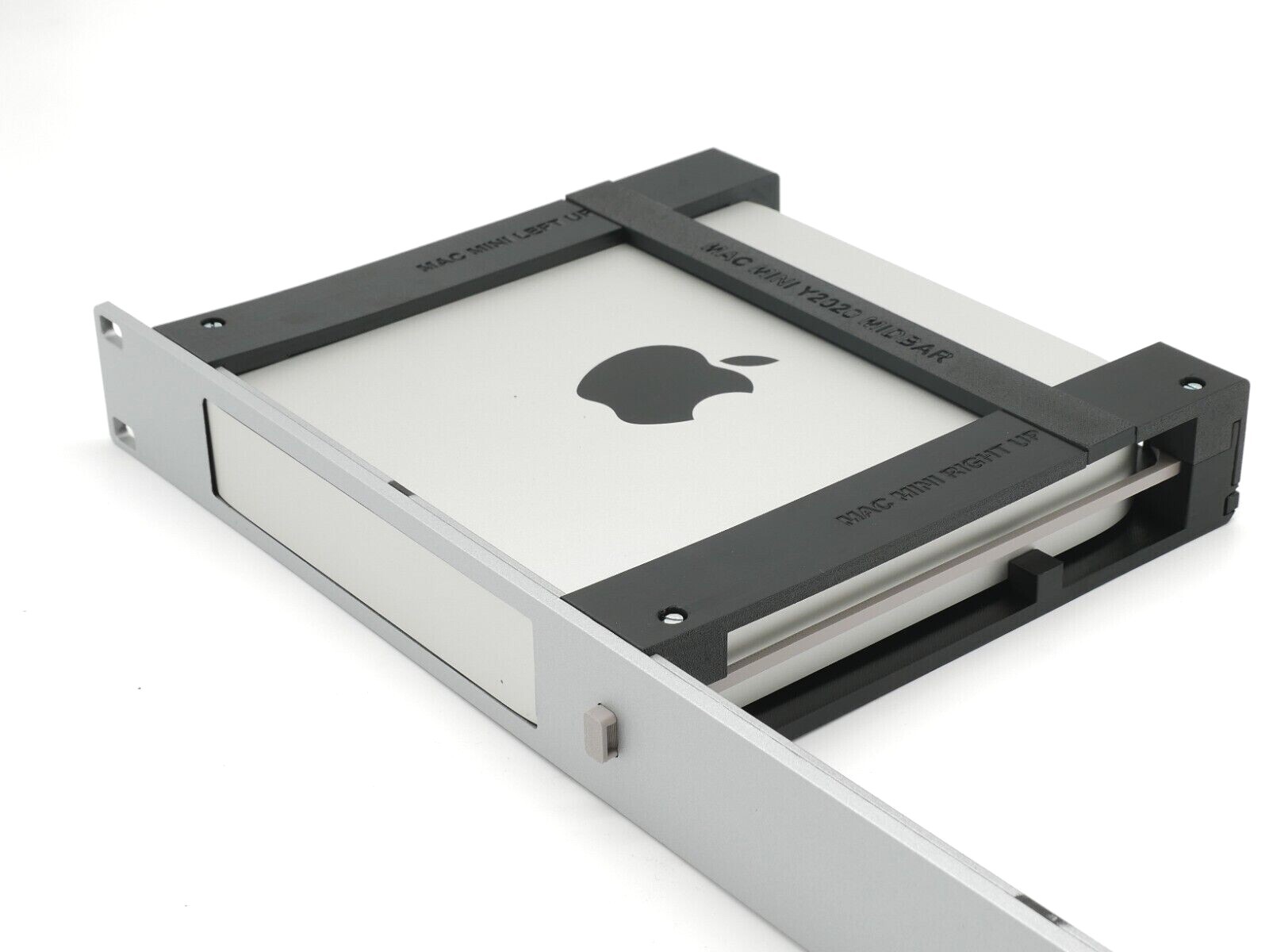 Rack mount for apple mac mini with remote on/off button 19inch 1U - see options