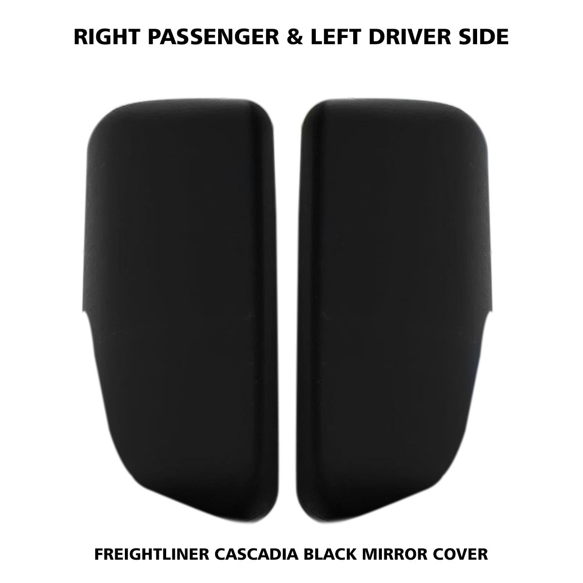2018-2023 PASSENGER RIGHT SIDE DOOR MIRROR COVER BLACK FOR FREIGHTLINER CASCADIA