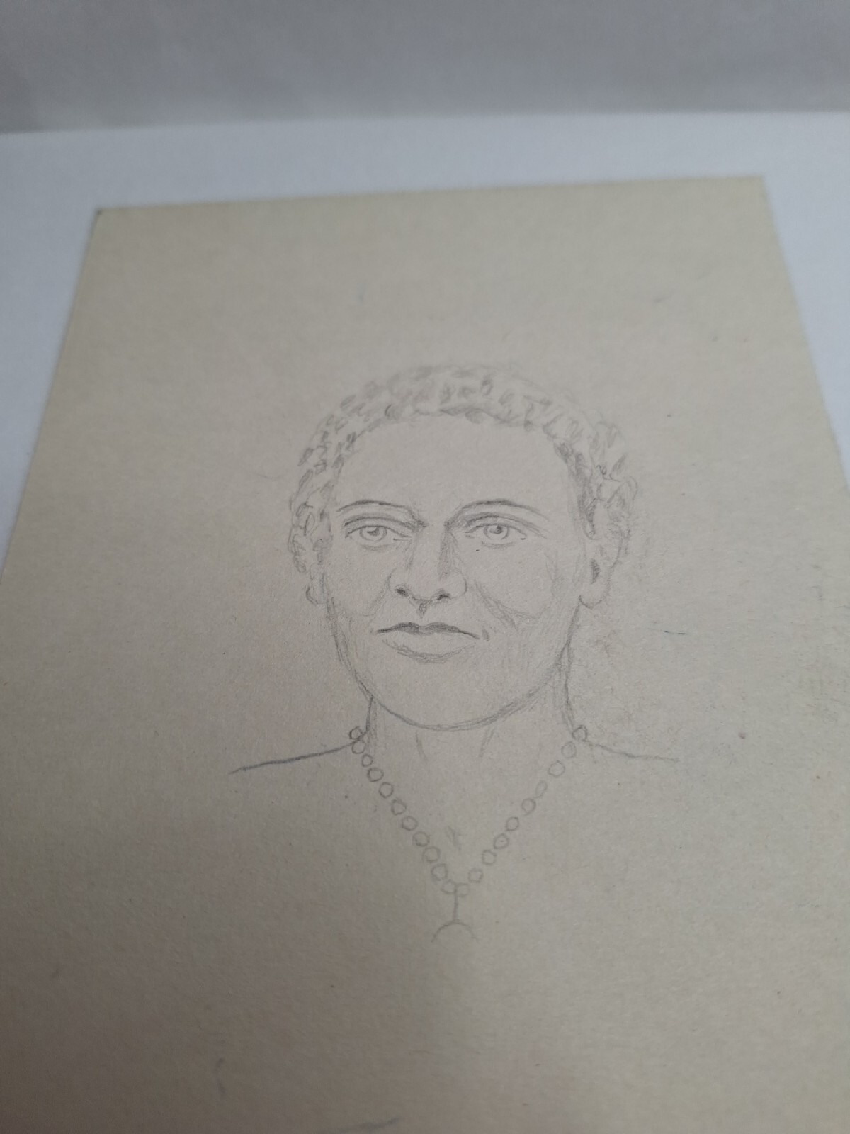 Vintage Pencil Sketch Of A Lady Art Work