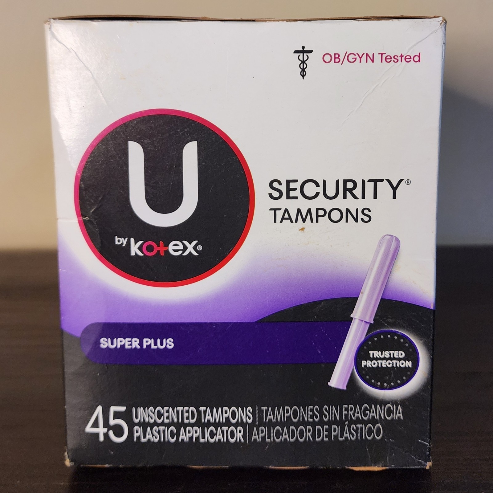 45 Count U Kotex SECURITY SUPER PLUS U Tampons Feminine Product Unscented New