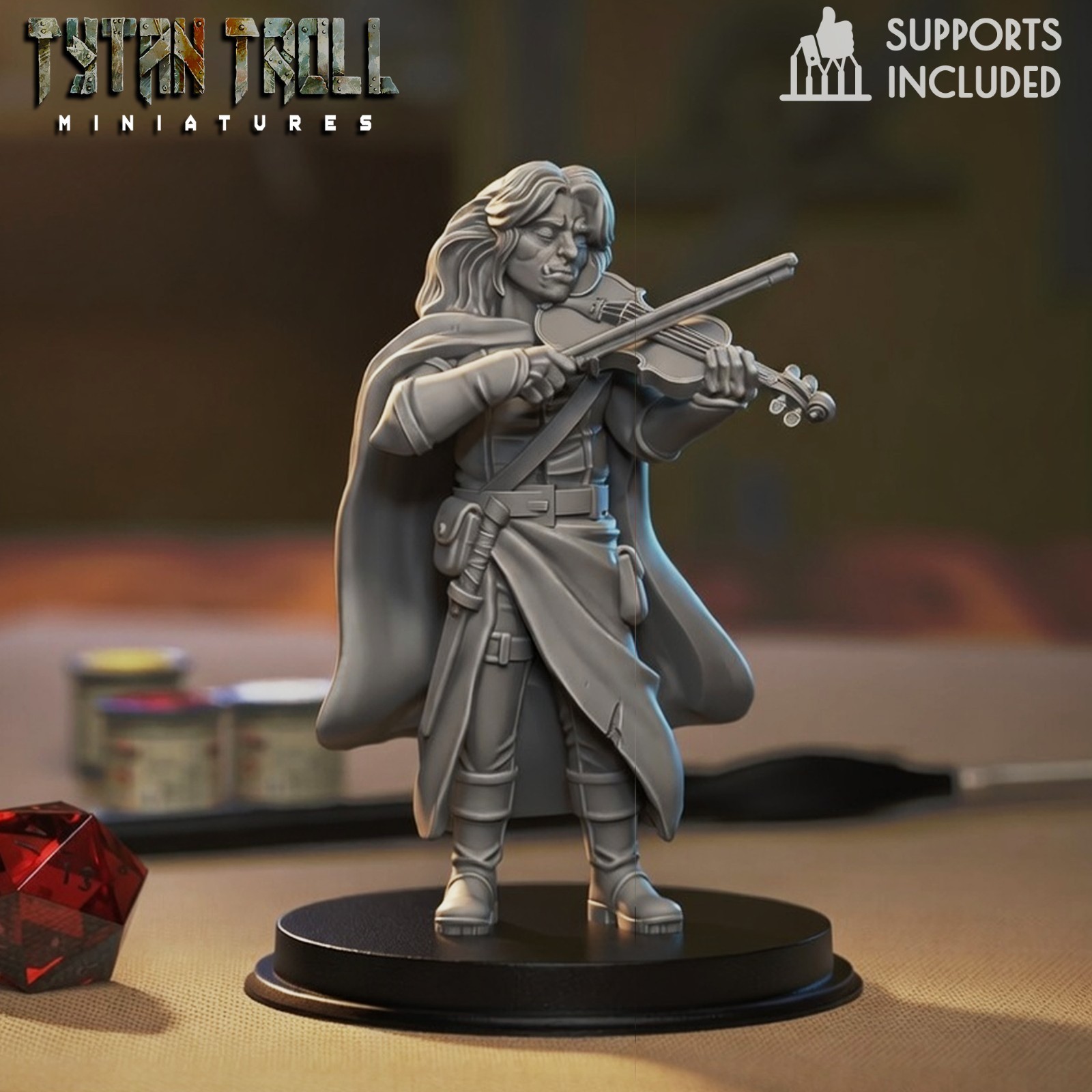 Dungeons & Dragons - Playable Character Female Orc - Bard