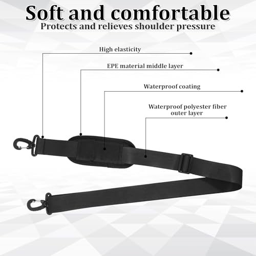 56" Bag Strap, Shoulder Strap Universal Adjustable Shoulder Belt Replacement