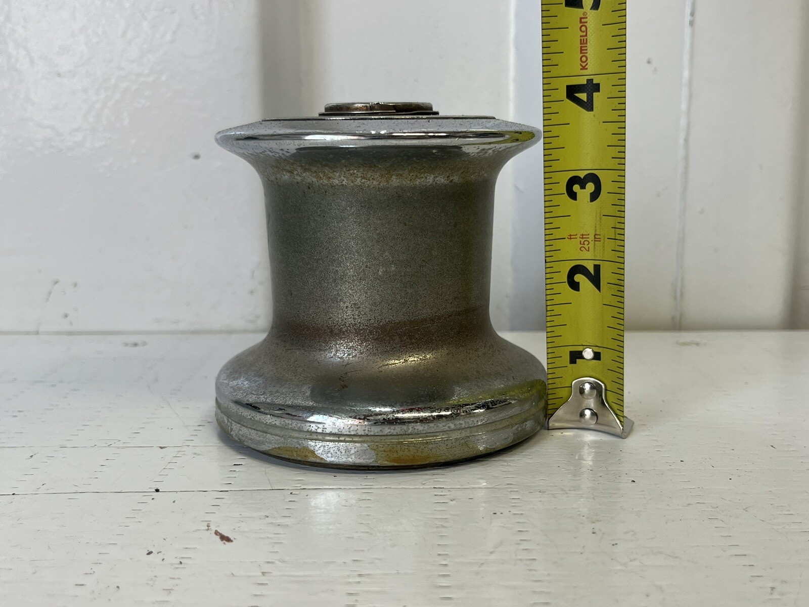 Chromed Brass Barient 10 Sailboat Winch Single Speed