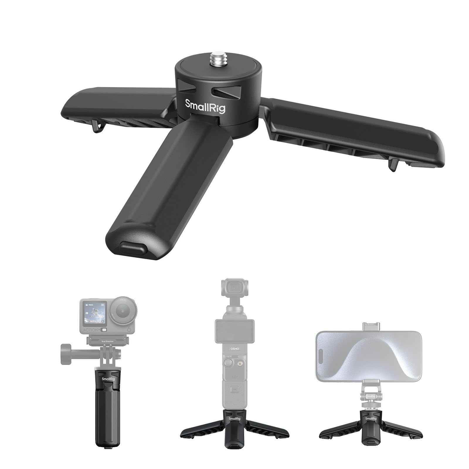 One-Touch Deploy Mini Tripod Small Grip for DJI Osmo Pocket 4P 4 3 /Action 6/...