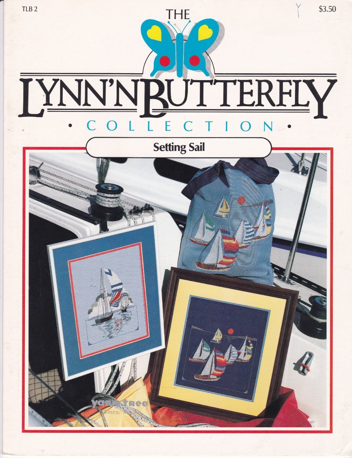 Vintage Cross Stitch Patterns, Setting Sail, 1985 Lynn'n Butterfly Collection