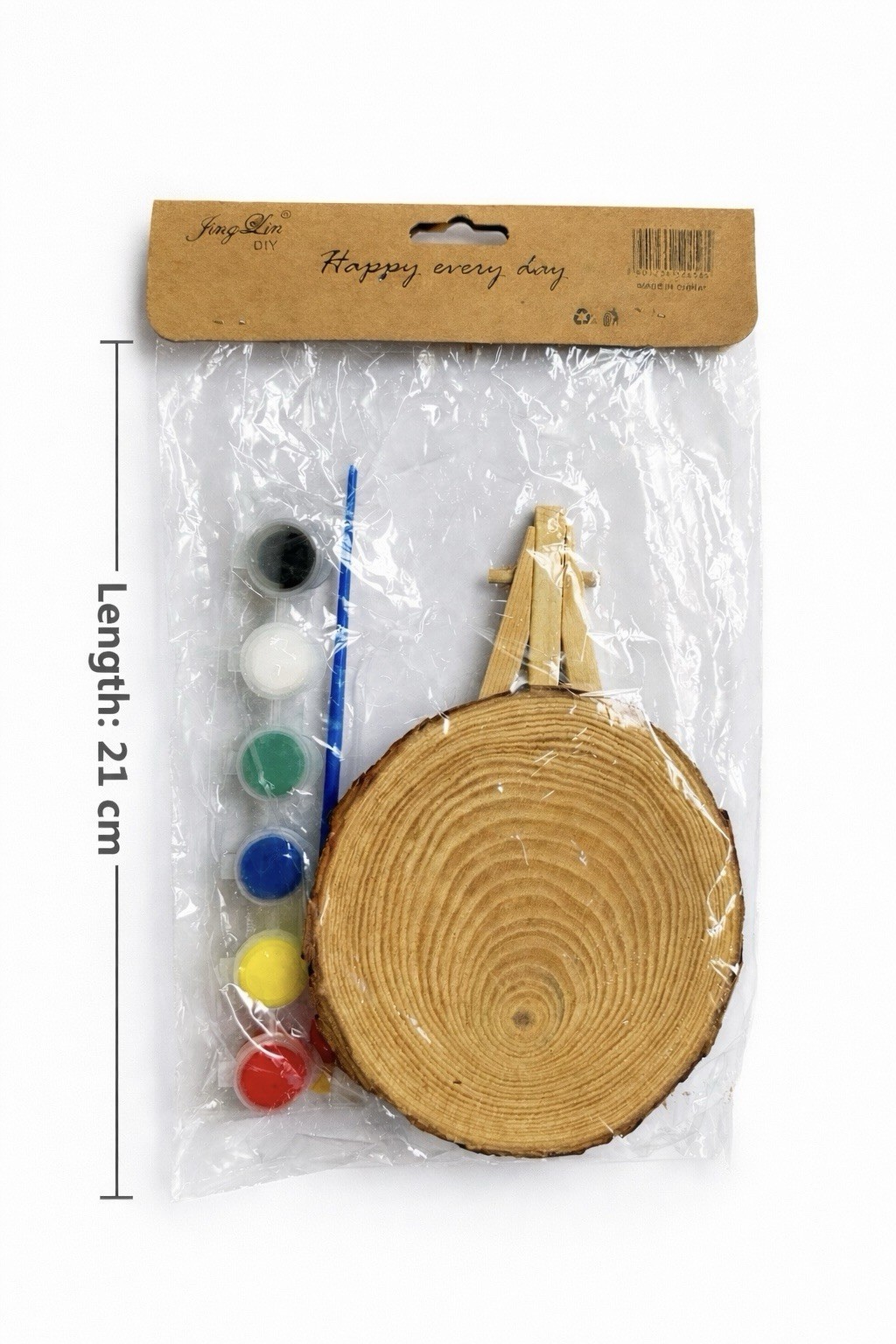 Wooden Painting Kit for Kids with Easel, Paints, and Brush