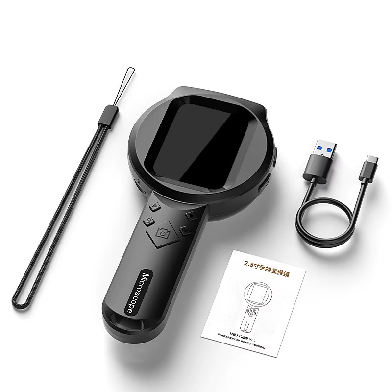 2.8'' IPS Digital Magnifier HD 1080P 100X Portable Microscope Handheld Mignifyin