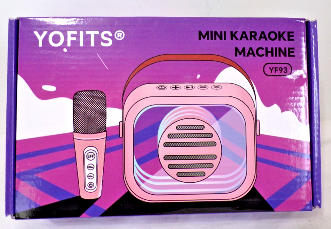 Yofits MINI KARAOKE MACHINE Single Microphone For Kids  #YF93 - NIB