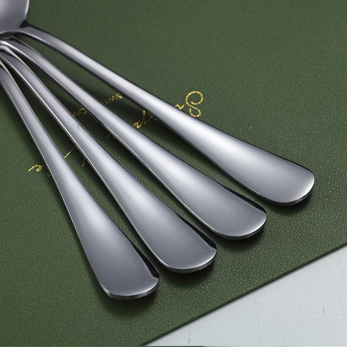 High-Quality 4-Piece Stainless Steel Serving Set - 2 Slotted & 2 Solid Spoons