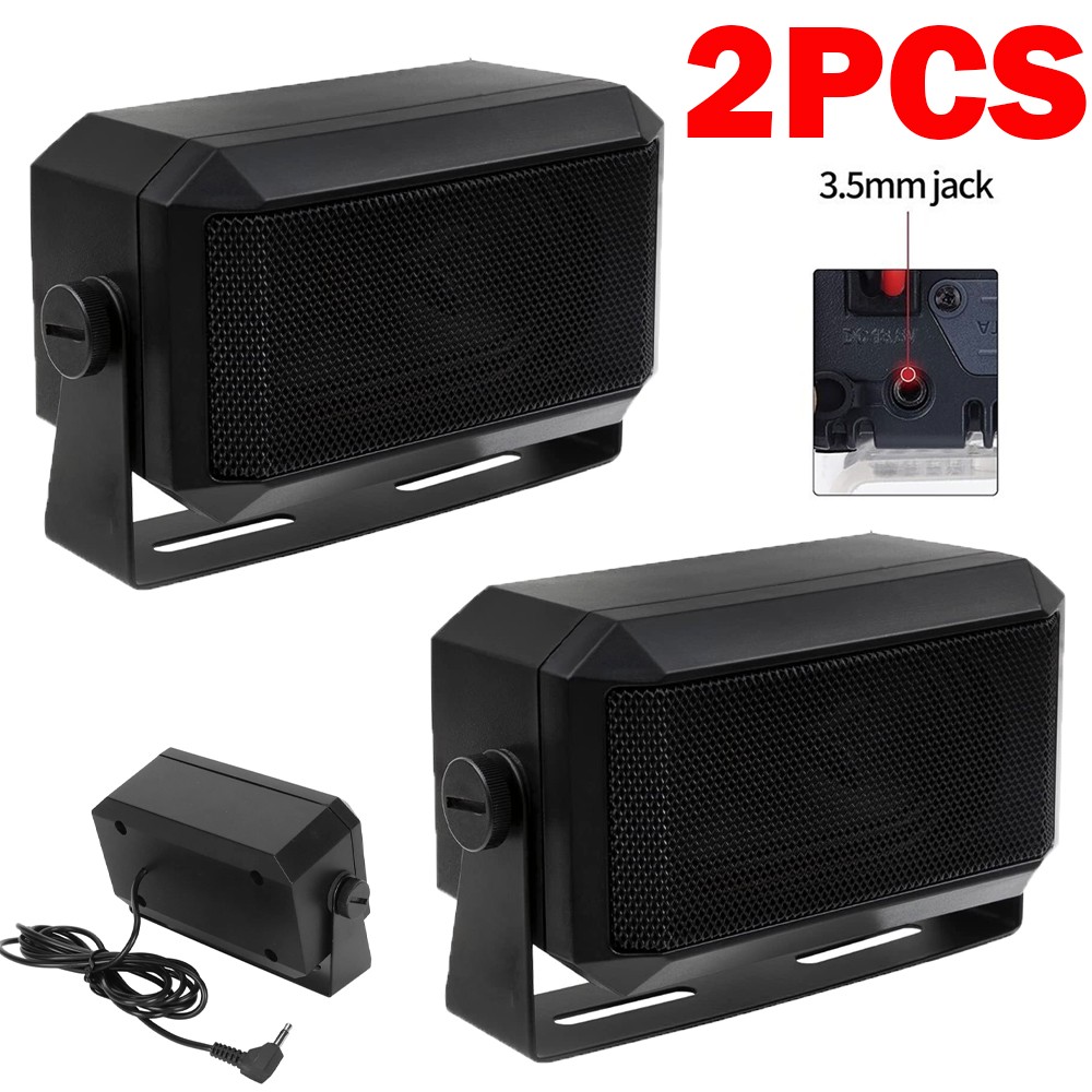 2PCS Mini KES-3 External Communications Speaker for CB Ham&GMRS Radios&Scanners