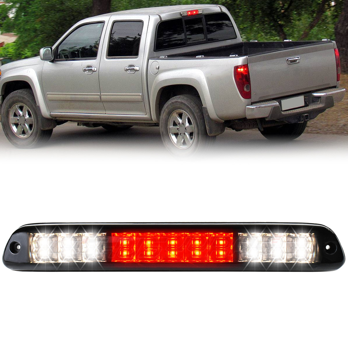 Fit For 2004-2012 Colorado Canyon Chrome LED 3rd Brake Light Cargo Lamp
