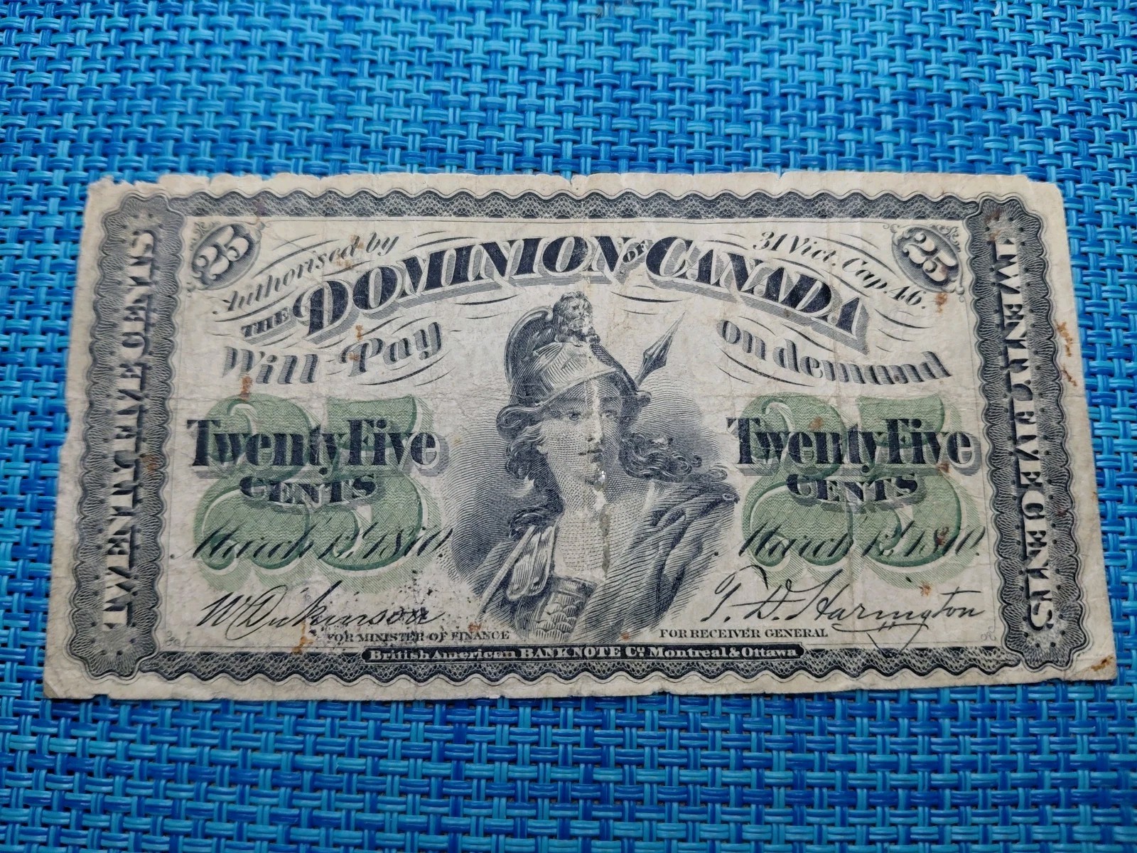 🇨🇦 Dominion of Canada 50 cents 1870 P-8a Banknotes 031126-4