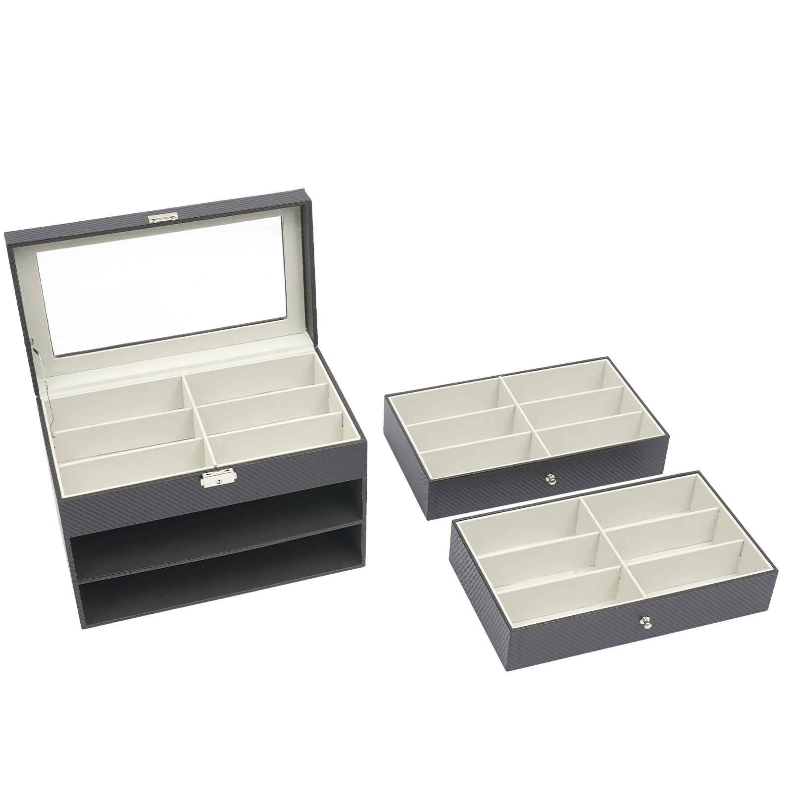 Glasses Case 18Grid Eyewear Display Storage Box Holder Sunglasses Organizer Gift