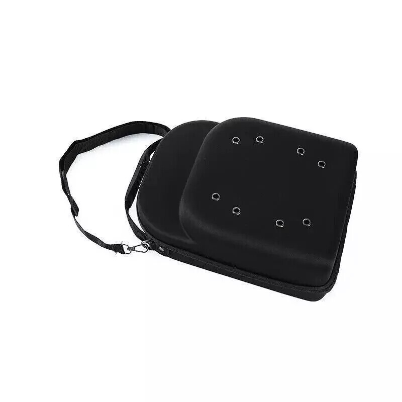 Baseball Cap Carrier Hat Box Travel Case for Hats Caps Fits 6 Hats Black Zipper