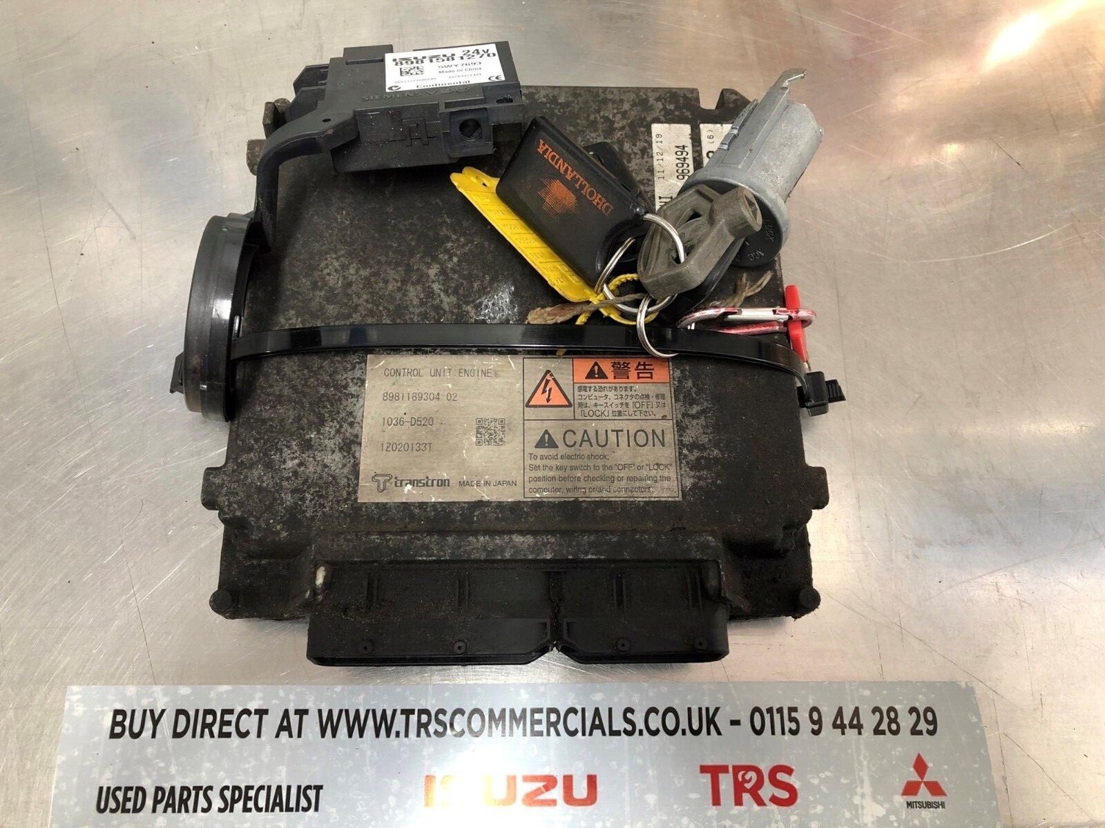 Used Isuzu Truck ECU 4HK1 Euro 5 c/w Transponder & Key 8981189304(1)