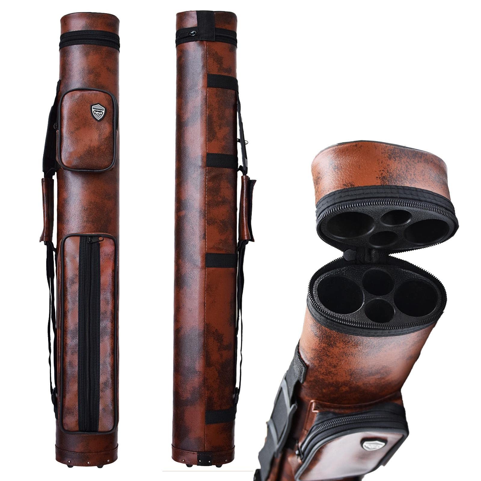 TalveX 2x2 Hard cue 33.85 inches x 4.13 x 2.36 inches, F06-Red Brown