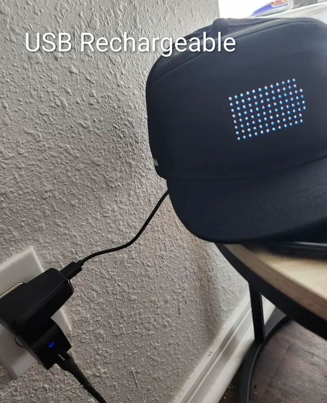 LED Light Up Snapback Hat USB Rechargeable Glow Cap Festival Party DJ