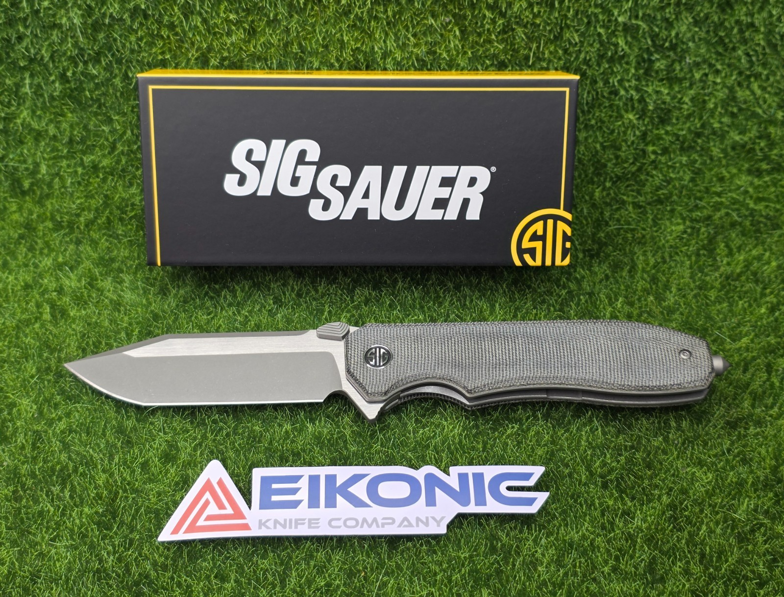 EIKONIC/SIG SAUER VALIDUS 3.78" Tanto Satin Blade Folding Knife Micarta - VA9SBT