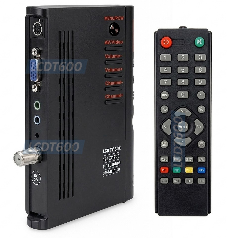 All-In-1 RF Coax CATV To VGA Video Demodulator Switcher Max Output 1920x1200