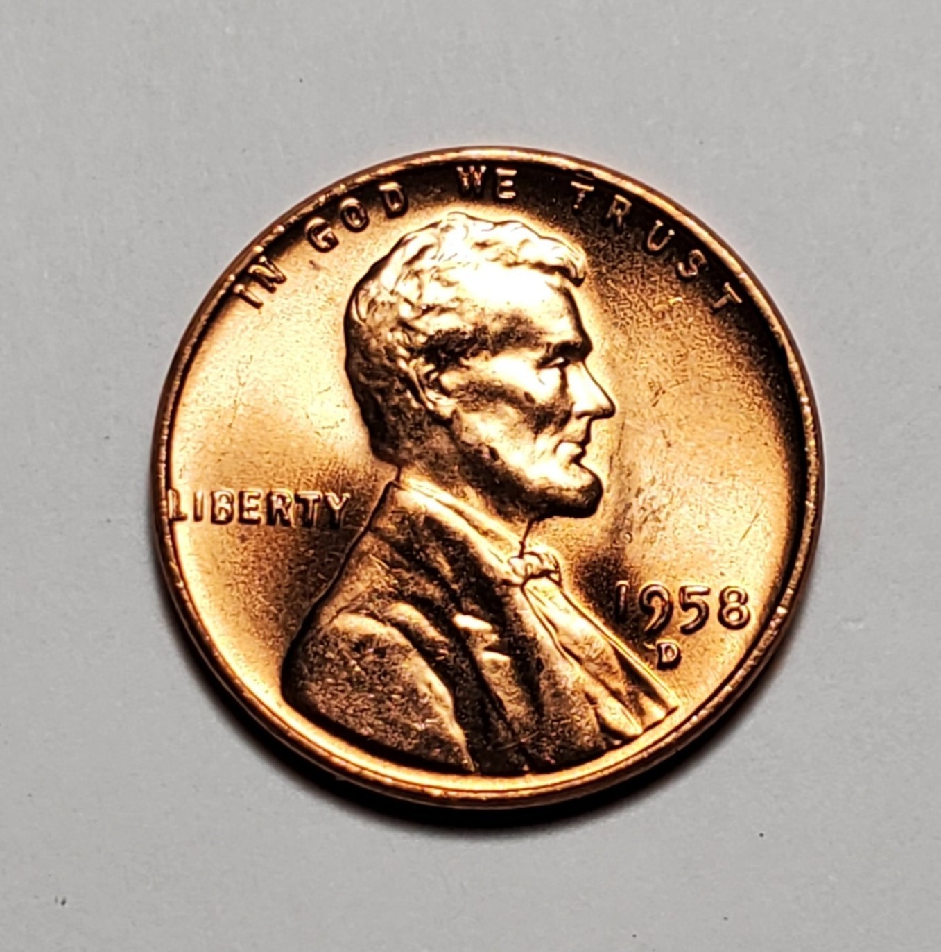 1958 D LINCOLN WHEAT PENNY UNC #C9687