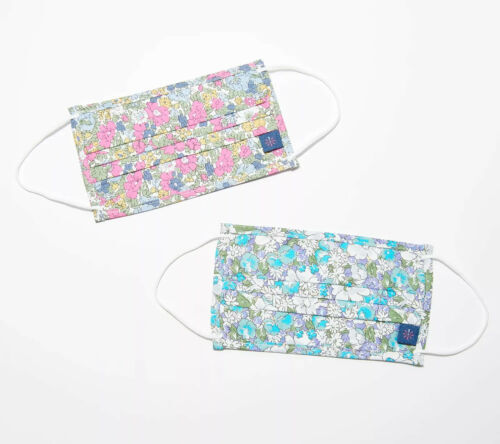 Isaac Mizrahi Live! Set of 2 Printed Face Coverings-Watercolor Floral A398688