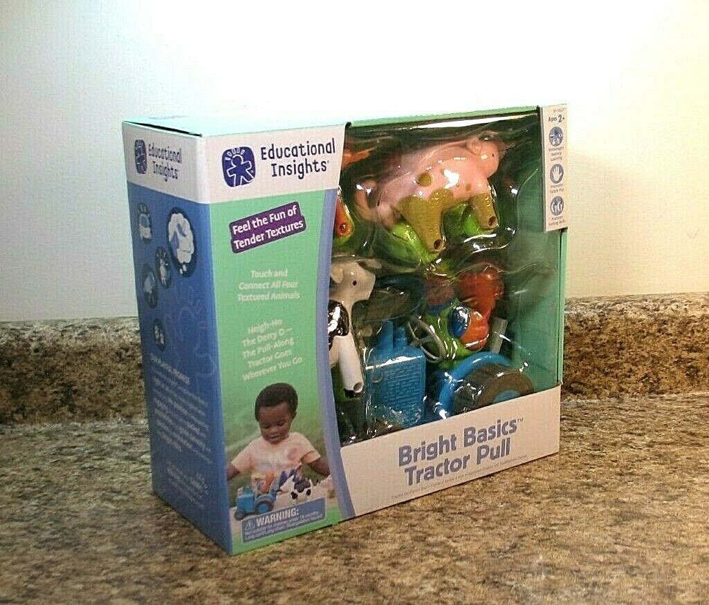 Educational Insights Bright Basics Tractor Pull Farm Animals Ages 2+ NEW