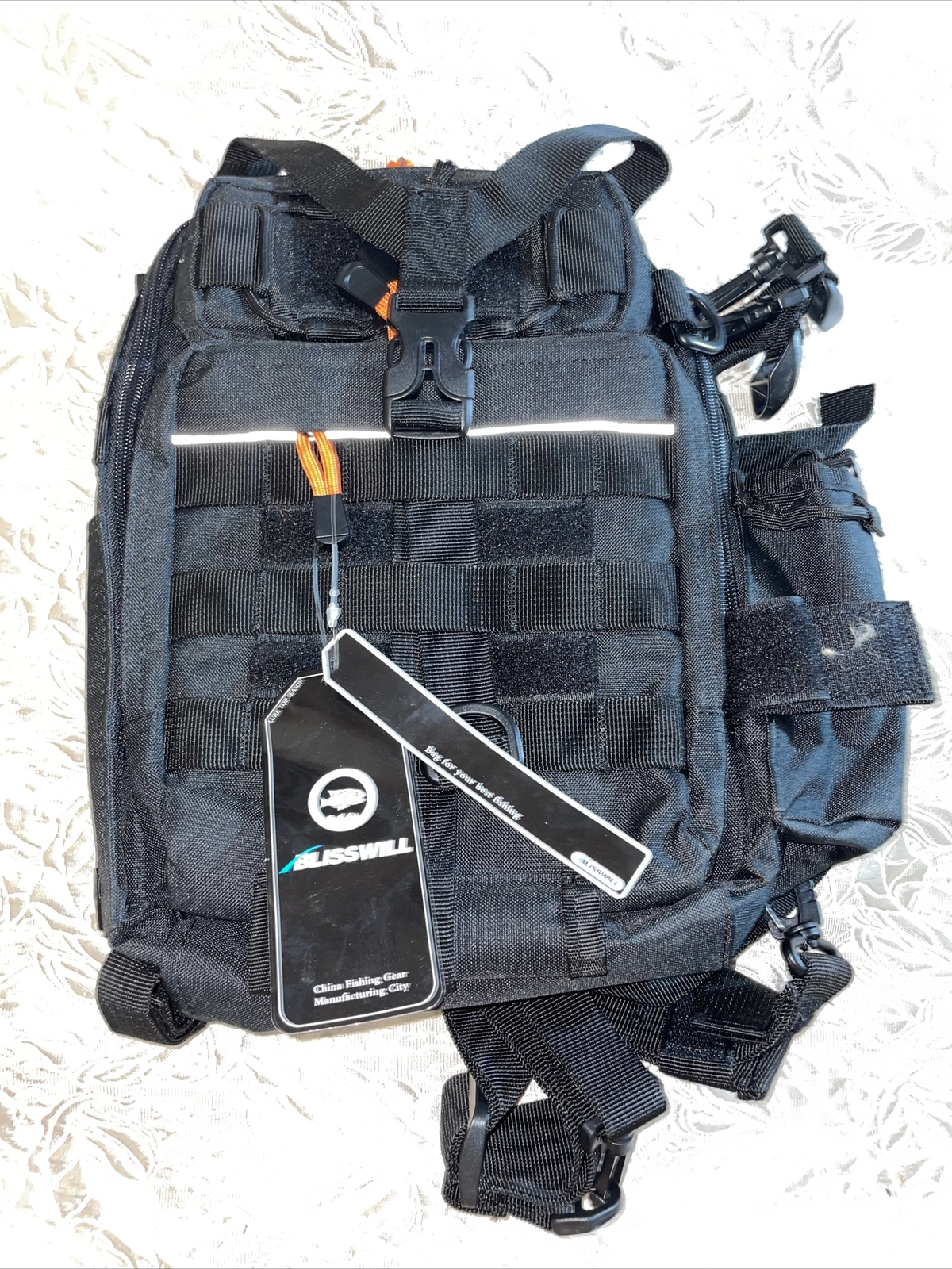 BLISSWILL Fishing Backpack with Rod Holder Fishing Tackle Bag Fishing Gear Ba...