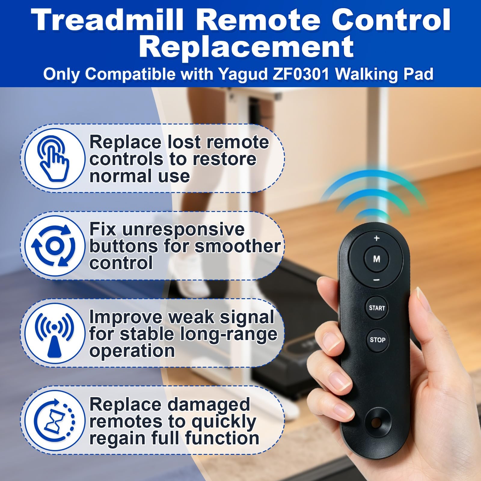 ZF0301 Replacement Walking Pad Remote Control ，Compatible with Yagud Walking ...