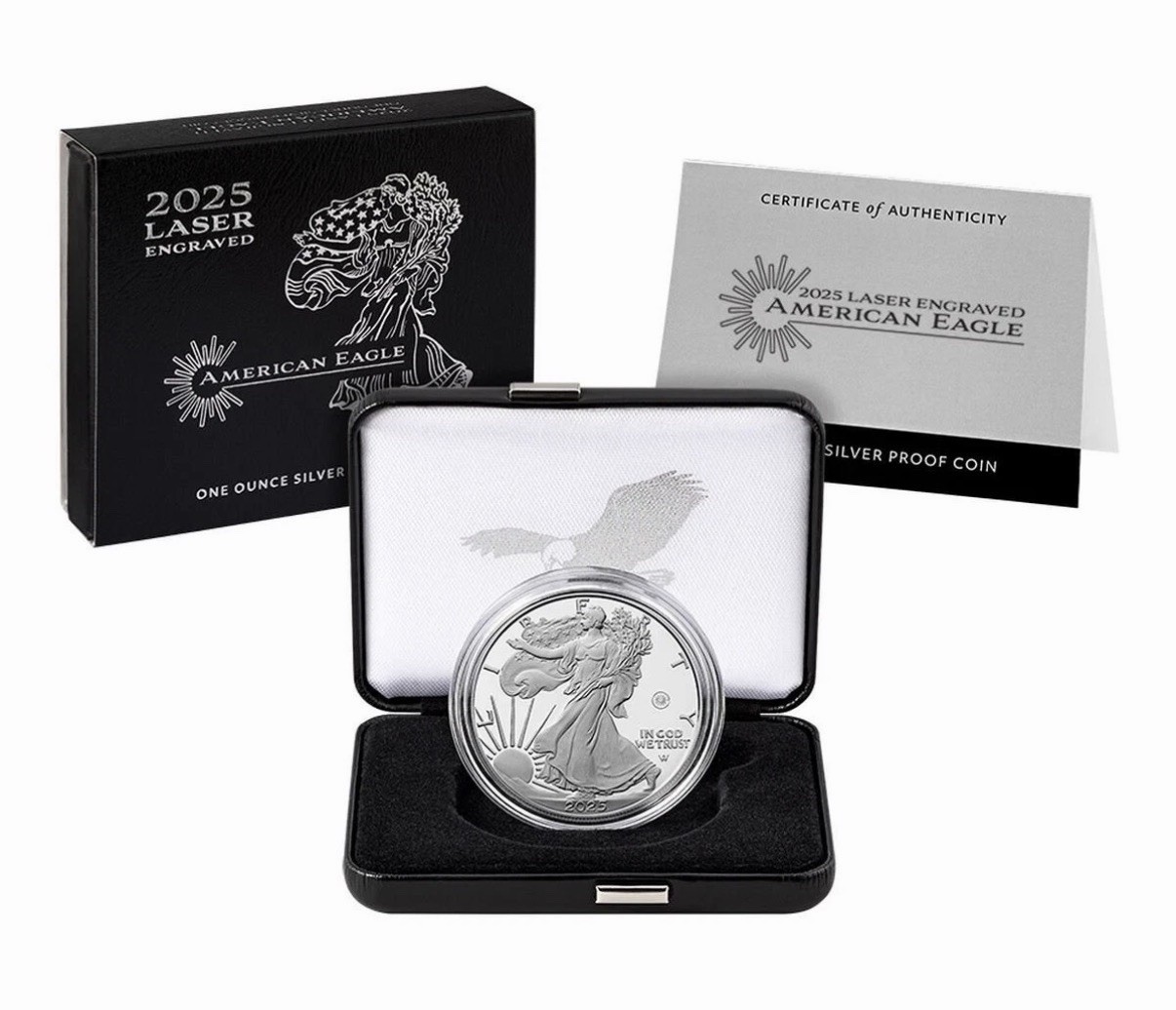 2025 Laser Engraved American Eagle One Ounce Silver Proof Coin