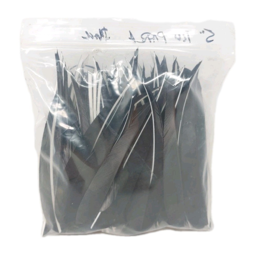 79 Count Archery Arrow Feathers 5" Right Wing: Parabolic Black