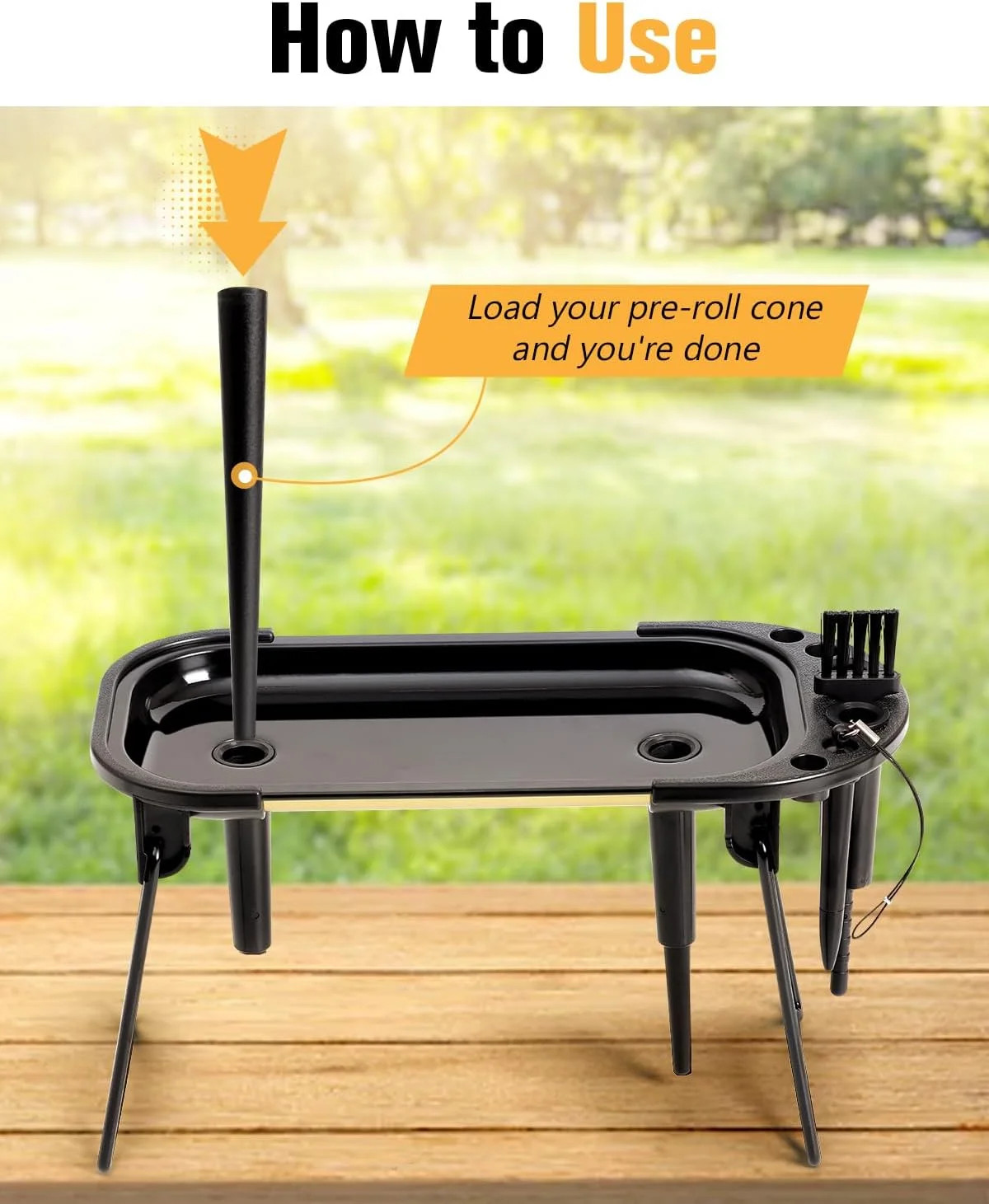 Metal Rolling Tray with Cone Loader, Cone Filler Roller, Rolling Machine & Tray