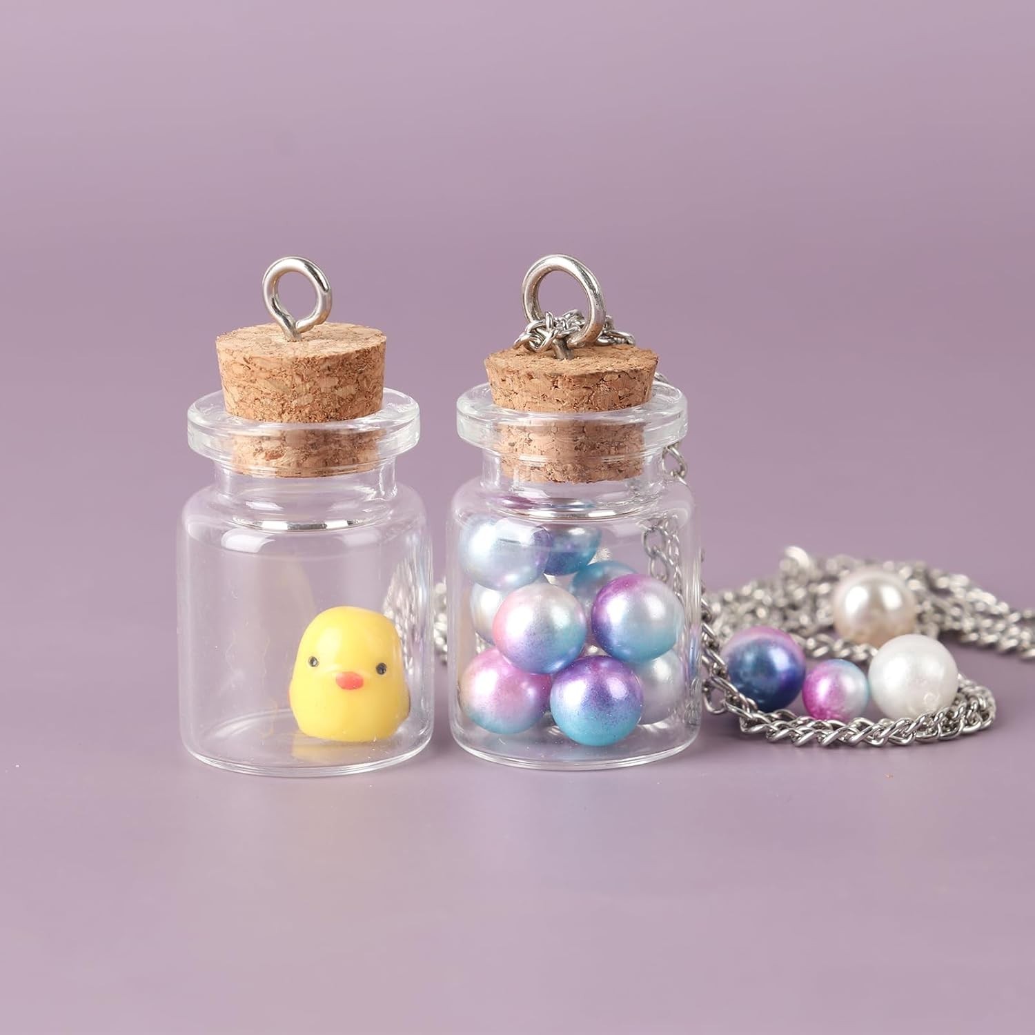 Mini Glass Bottles With Cork 5 ml, 24 Pack Tiny Jars, Small Potion Vials, Spe...