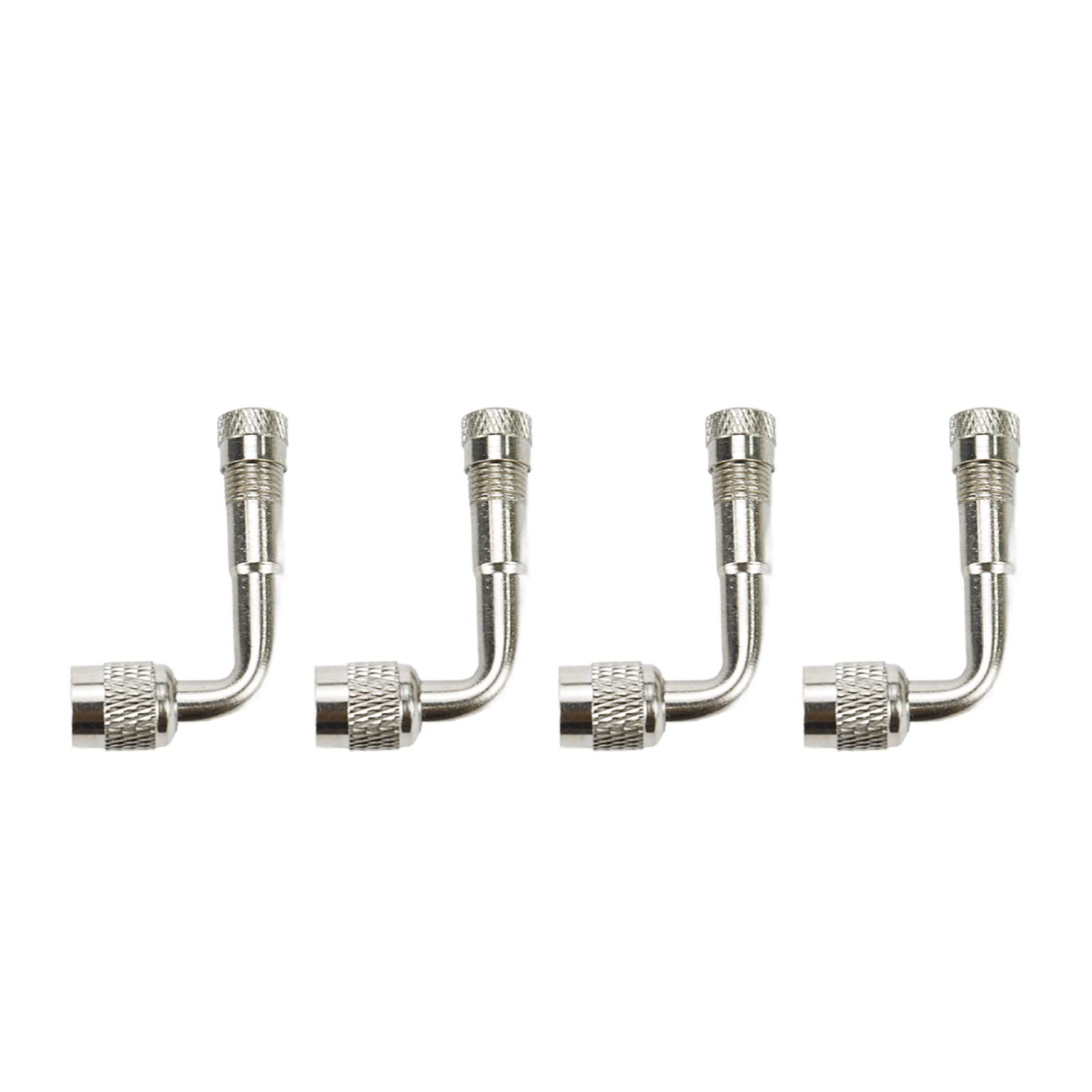 Modengzhe 4 Pcs 90-Degree Tire Valve Stem Extenders H62 Brass Valve Extension...