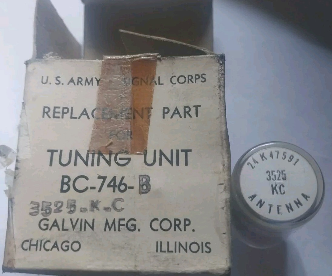 (NOS) 3 pin Antenna Coil 3525 Kc  Old Vintage Ham/ Military Radio