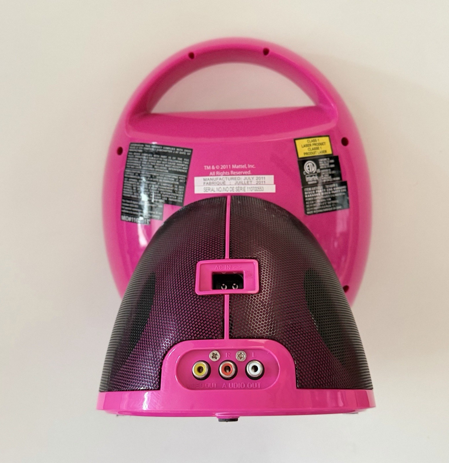 Monster High Disco Party CD Player Karaoke Machine Tested Missing Mic Knob