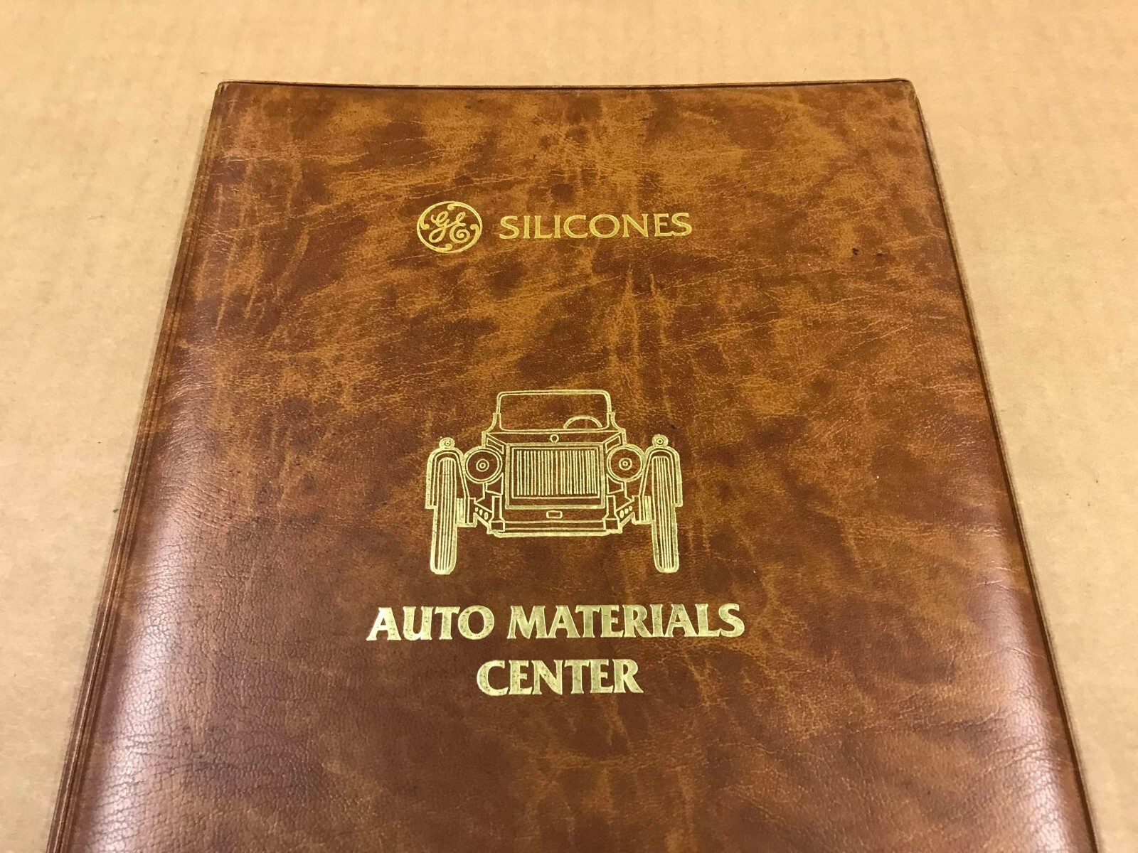 Vintage General Electrics Silicones Auto Material Center Folder - Brown