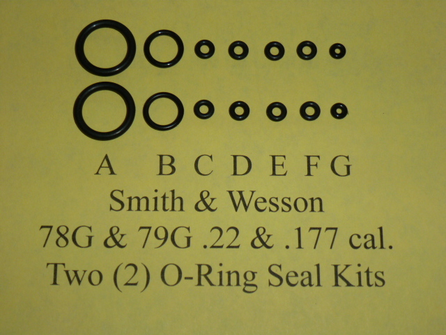 Smith & Wesson 78G 79G Two (2) O-Ring Seal Kits + Exploded View & E-Z Seal Guide