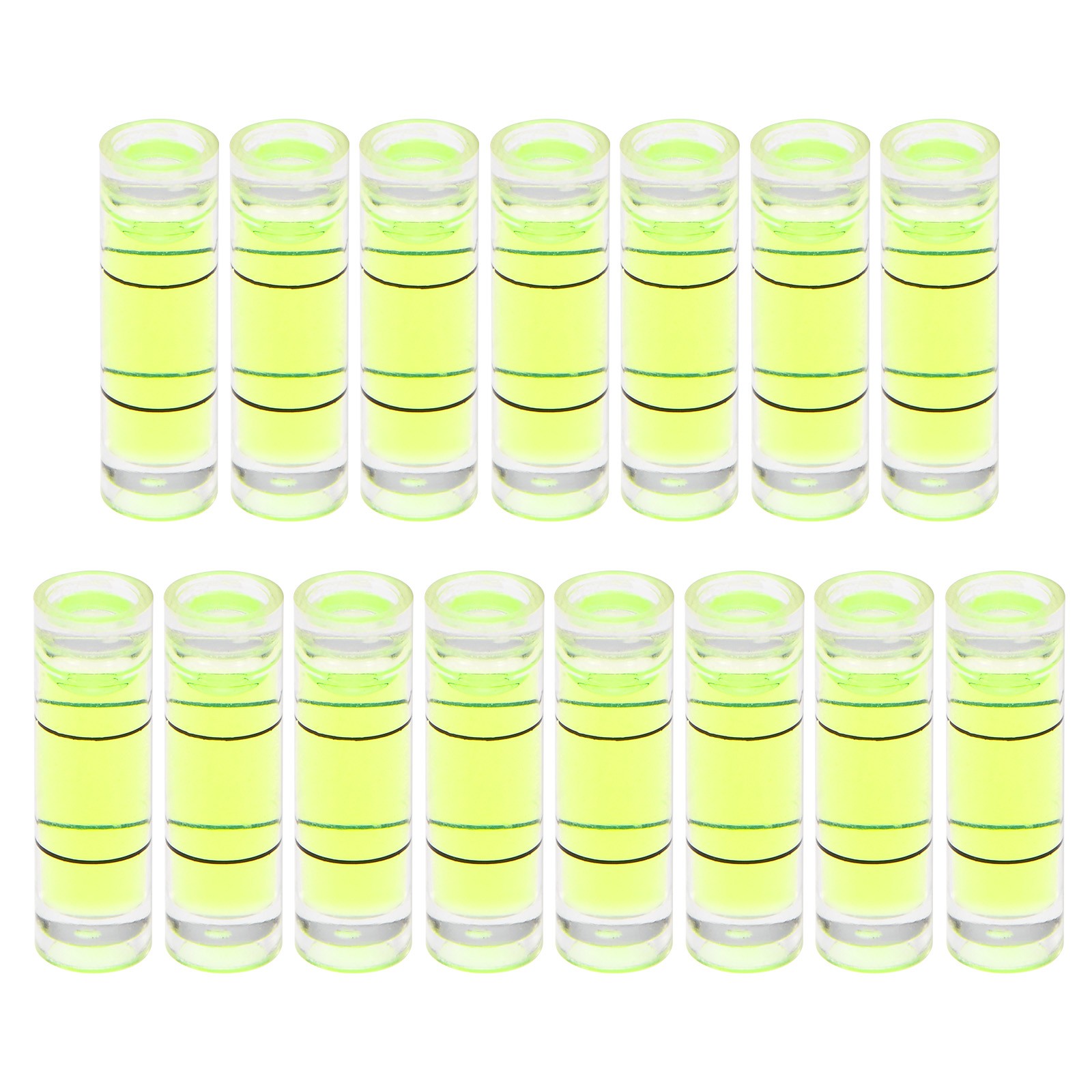 15pcs Small Cylindrical Bubble Level Vials 6x20mm Levels Measuring Tools