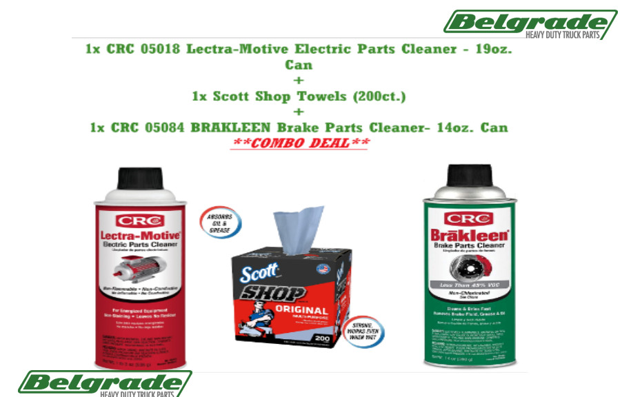 CRC 05018 + Scott Shop Towels + CRC 05084