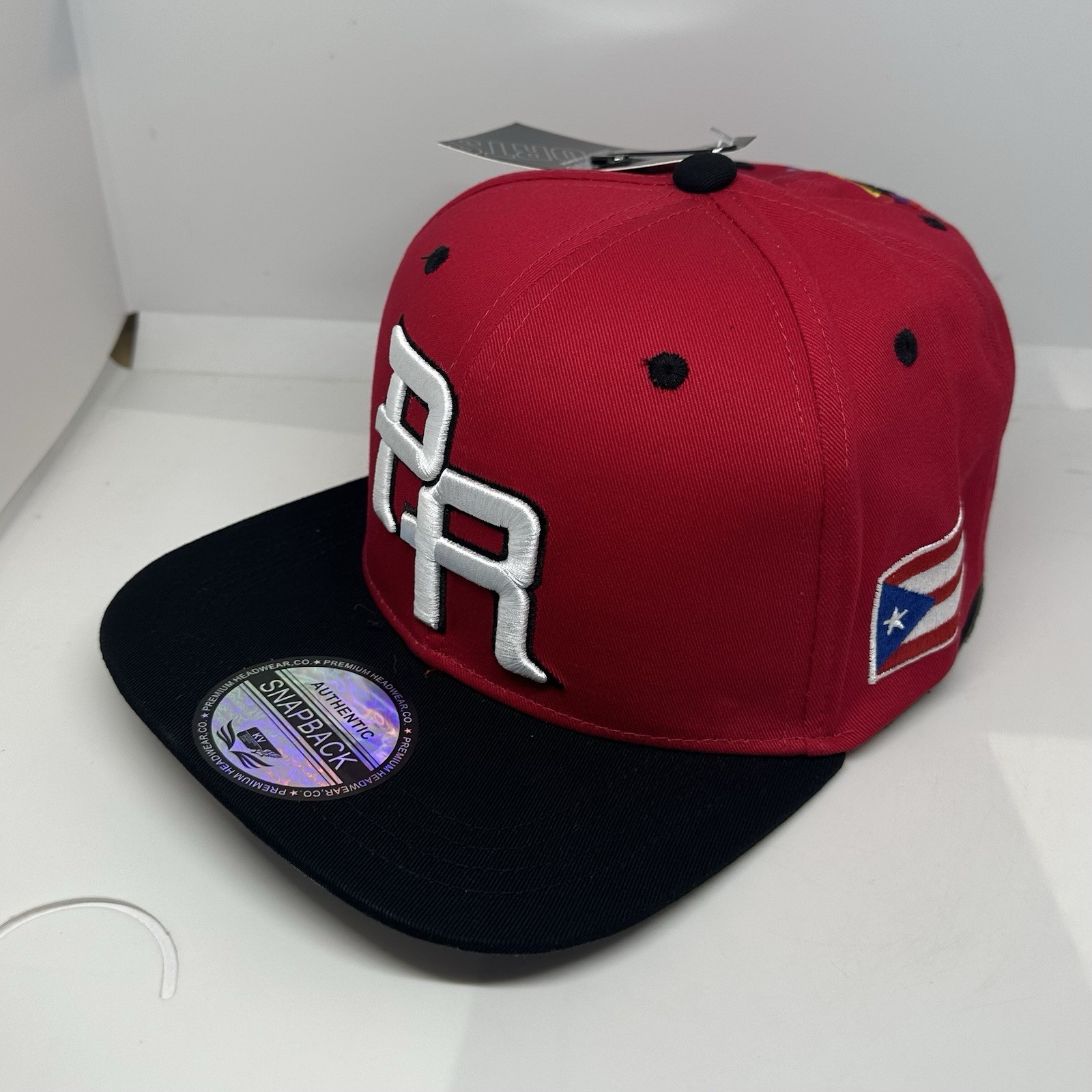 PUERTO RICO BASEBALL PR 3-D EMBROIDERED - PUERTO RICO FLAG AT SIDE SNAPBACK HAT
