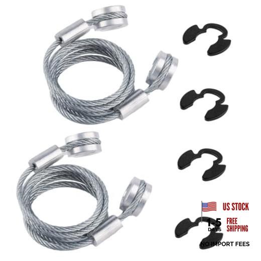2pcs Hood Control Cable with 4pcs Circlips, Hood Release Latch Cable