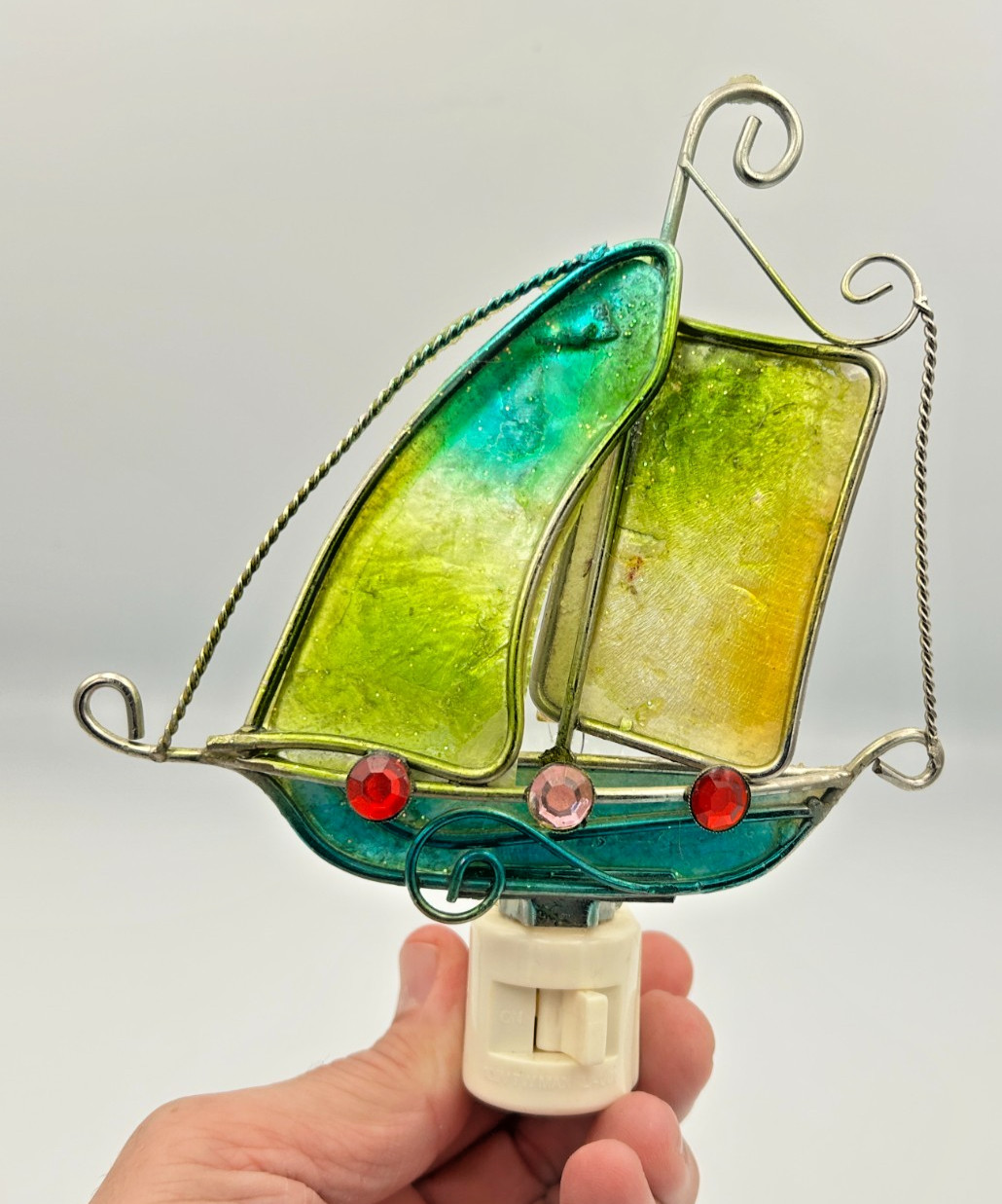 Sailboat Ship Colorful Night Light Works